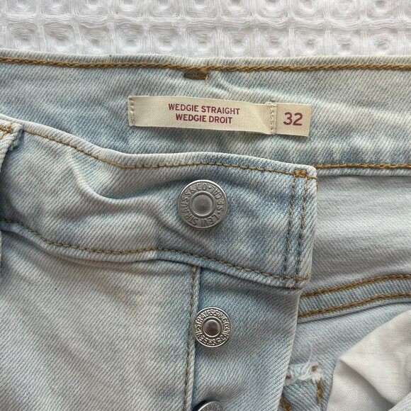 Levis Wedgie Staight Wedgie Droit Sz 32 - Picture 3 of 5